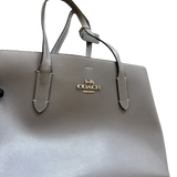 COACH DARK GREY LEATHER TOTE BAG