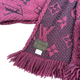 LOUIS VUITTON PURPLE WOOL MONOGRAM SCARF