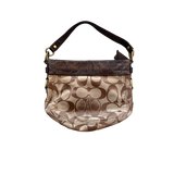 COACH BROWN MONOGRAM MESSENGER BAG