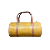 LOUIS VUITTON YELLOW VERNIS PAPILLON BOSTON BAG