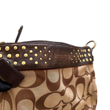 COACH BROWN MONOGRAM MESSENGER BAG
