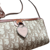 DIOR BEIGE TROTTER ROMANTIC SHOULDER BAG