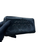 CHROME HEARTS 3 CROSS LEATHER WALLET