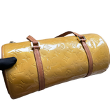 LOUIS VUITTON YELLOW VERNIS PAPILLON BOSTON BAG