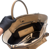 PRADA BEIGE CALF LEATHER TOTE BAG