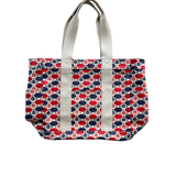 VIVIENNE WESTWOOD RED/BLUE MONOGRAM LARGE TOTE BAG