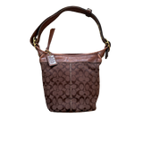 COACH DARK BROWN MONOGRAM HANDBAG