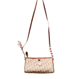 DIOR BEIGE TROTTER ROMANTIC SHOULDER BAG