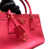 PRADA PINK SAFFIANO LEATHER HANDBAG