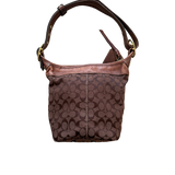 COACH DARK BROWN MONOGRAM HANDBAG
