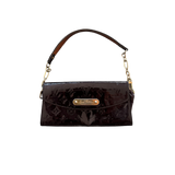LOUIS VUITTON MAROON VERNIS CHAIN POCHETTE BAG