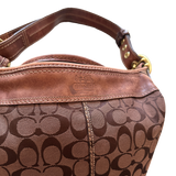 COACH DARK BROWN MONOGRAM HANDBAG