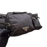 PRADA NYLON BLACK BOTTLE HOLDER BELT BAG