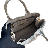 PRADA LIGHT GREY CANAPA TOTE BAG