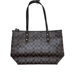 COACH BLACK MONOGRAM TOTE BAG