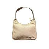 PRADA NYLON BEIGE HOBO HANDBAG