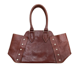 VIVIENNE WESTWOOD BROWN LEATHER TOTE BAG