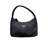 PRADA NYLON BLACK HOBO SHOULDER BAG
