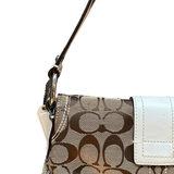 COACH WHITE STRAP SIGNITURE BUCKLE HANDBAG