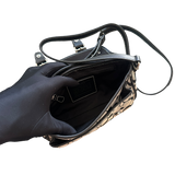 COACH DOUBLE BUCKLE BLACK SHOULDER BAG