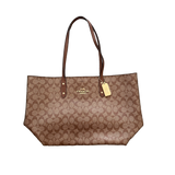 COACH BROWN MONOGRAM TOTE BAG