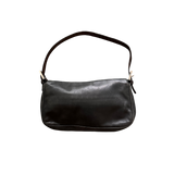 FENDI DARK GREY LEATHER BAGUETTE BAG