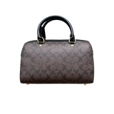COACH DARK BROWN MINI BOSTON BAG