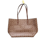 COACH BROWN MONOGRAM TOTE BAG