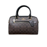 COACH DARK BROWN MINI BOSTON BAG