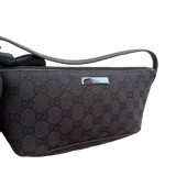 GUCCI BLACK MONOGRAM GG CANVAS POCHETTE BAG