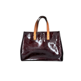 LOUIS VUITTON VERNIS MAROON LEAD PM HANDBAG