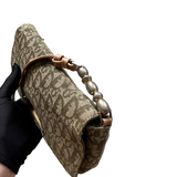 DIOR GREEN TROTTER MALICE PEARL HANDBAG