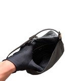 FENDI DARK GREY LEATHER BAGUETTE BAG