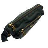 PRADA NYLON KHAKI GOLD SHOULDER BAG