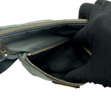 PRADA NYLON KHAKI GOLD SHOULDER BAG