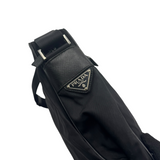 PRADA TESSUTO BLACK NYLON LONG CROSSBODY BAG