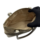 COACH SIGNATURE STRIPE TRIM HAND BAG