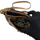 COACH CRICKET SIGNATURE BEIGE CROSSBODY BAG