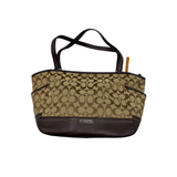 COACH PARK SIGNATURE CARRIE TOTE HANDBAG