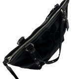 COACH BLACK SIGNATURE TOTE BAG