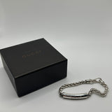 GUCCI CROSS CHAIN BRACELET SILVER