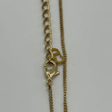 DIOR CRYSTAL WORD LOGO NECKLACE GOLD